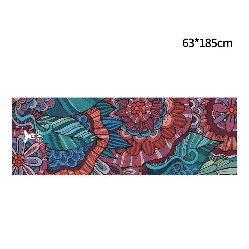 Mandala-Printed Absorbent Yoga Towel – Ultra-Grip, Quick-Dry (185 × 63 cm)