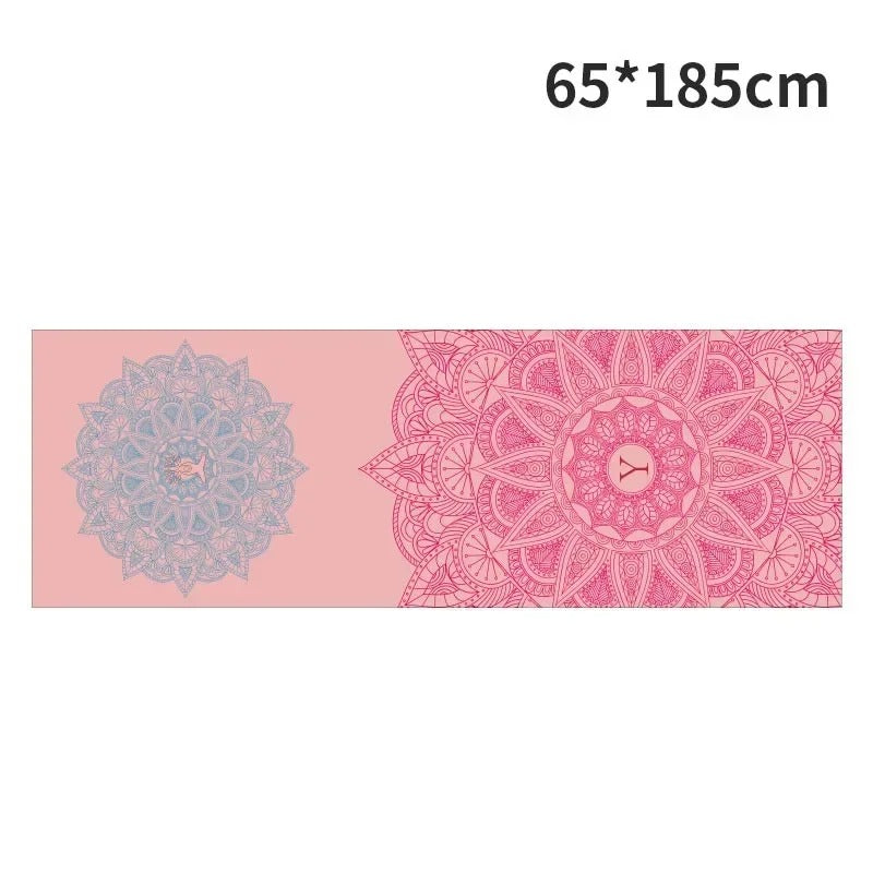 Mandala-Printed Absorbent Yoga Towel – Ultra-Grip, Quick-Dry (185 × 63 cm)