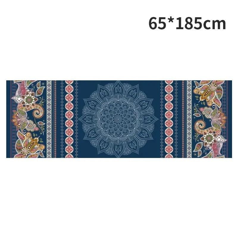 Mandala-Printed Absorbent Yoga Towel – Ultra-Grip, Quick-Dry (185 × 63 cm)