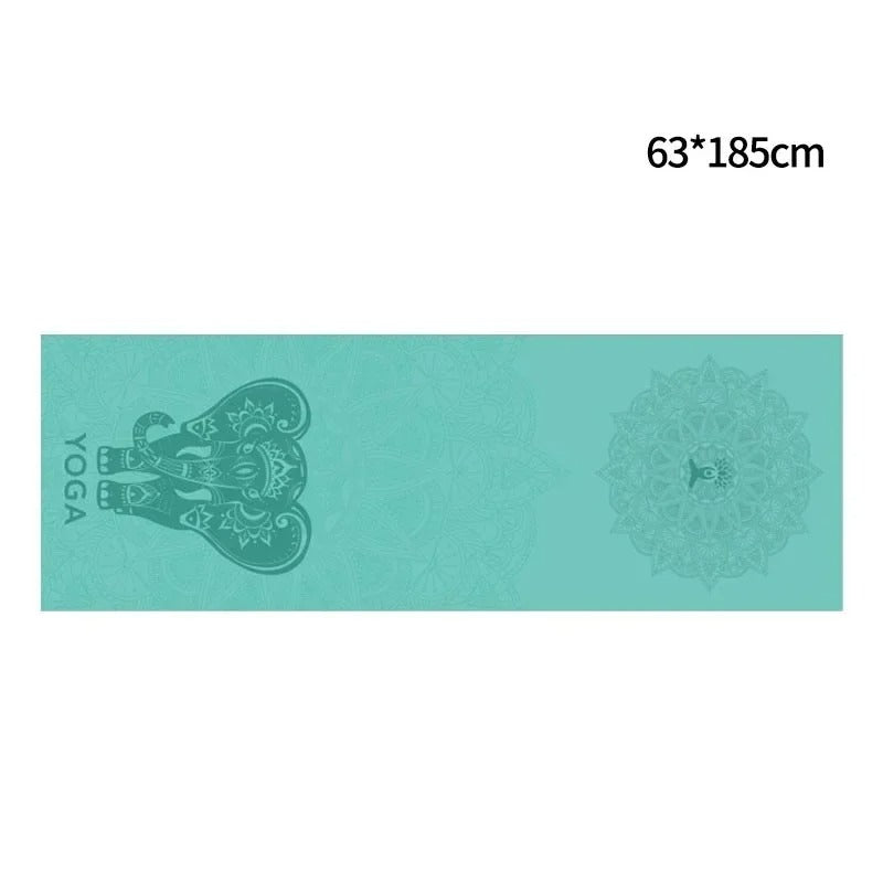Mandala-Printed Absorbent Yoga Towel – Ultra-Grip, Quick-Dry (185 × 63 cm)